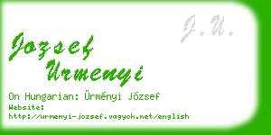 jozsef urmenyi business card